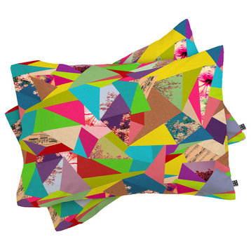 Deny Designs Bianca Green Colorful Thoughts Pillow Shams, Queen