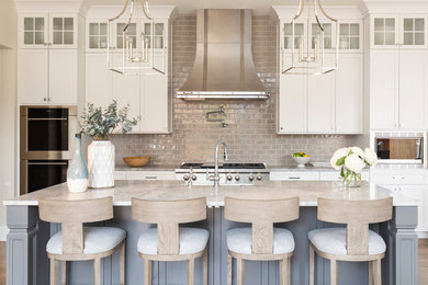 Beach style kitchen photo in Denver