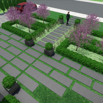 Rosedale Modern Formal Front Yard