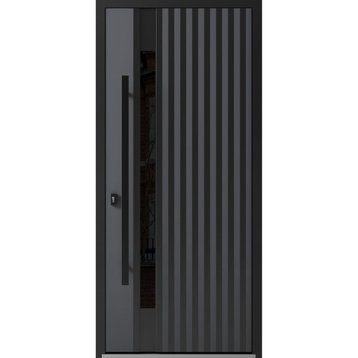 Exterior Prehung Steel Door Ronex 04 Grey