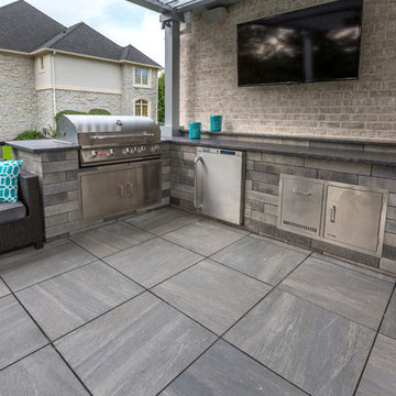 Unilock kitchen with Lineo Dimensional Stone
