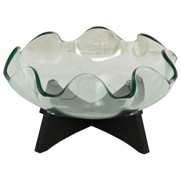 Modern Clear Glass Serving Bowl 562576