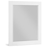 Meridian Furniture - Monad Mirror, White, 30" Wide - Let this Monad mirror reflect your elegant tastes. This beautiful mirror is made from real birch wood veneer for a long-lasting and durable design. The rich white finish blends seamlessly with most furnishings in your home, and the large size makes it perfect for hanging in a number of different spots. Buy it on its own or pair it with the matching vanity from the same collection for a complete look.