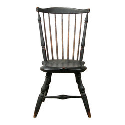 American New England Painted Fan-Back Windsor Side Chair - Dining Chairs