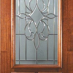 Prehung Single Door 80 Wood Mahogany New Orleans Arch Top Arch Lite - Front Doors