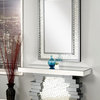 Wood And Mirror Console Table With Studded Faux Crystals Black And Clear