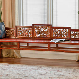 Red Elmwood Qing Bench - Accent And Storage Benches