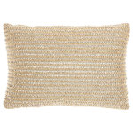 Mina Victory - Mina Victory Luminescence Beaded Horiz Stripes 10"X14" Gold Indoor Throw Pillow - Jewelry for your rooms, this elegantly handcrafted rhinestone, bead and embroidered collection adds a touch of sparkle to your day.