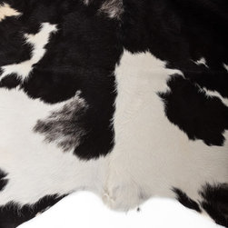 Luxury Natural Cowhide Area Rug,Handmade, Gray, Brown, Black, White, Large 7'7"x - Area Rugs