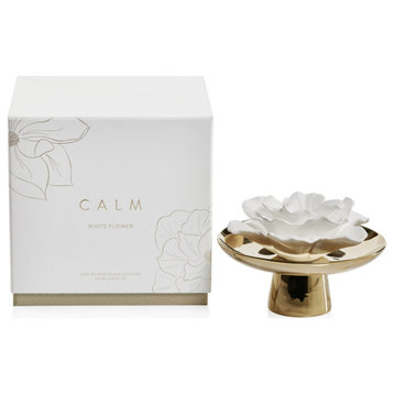 Calm Porcelain Diffuser, White Flower