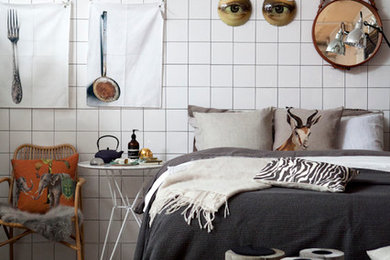 Photo of an eclectic bedroom in Gothenburg.