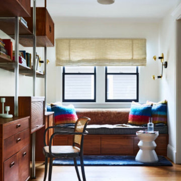 Custom Daybed with Mid-Century Modern Furniture and Vintage Thonet Chair