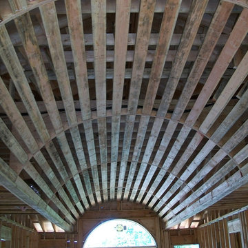 Sky ceiling mural design for barrel ceiling