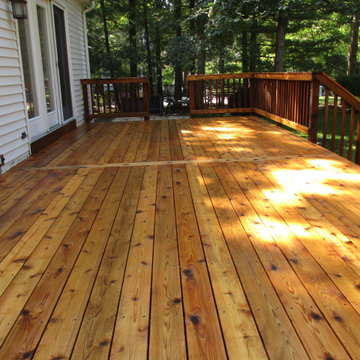 Deck with wheel chair ramp restoraion