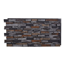 147-EVEREST DEEP SLATE STACKED WALL PANEL - 24"H - Wall Panels