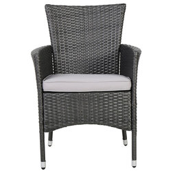 Tropical Outdoor Dining Chairs by GDFStudio