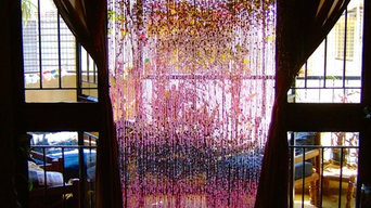 Ready made BEAD CURTAIN room divider/beaded curtain/hanging sculpture