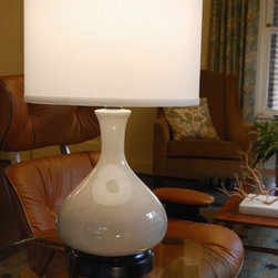 US Made Cordless Table Lamps - Bartlett Dove Gray - Table Lamps