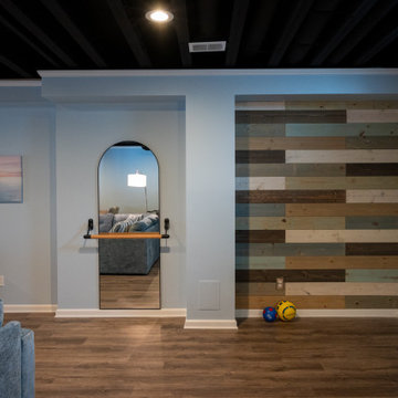 Finished Basement with Wet Bar and Half Bath in Commerce Twp, MI