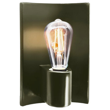 Flex Wall Sconce, Pewter Green, Polished Brass Metal Finish