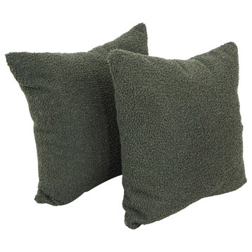 17" Jacquard Throw Pillows With Inserts, Set of 2, Turell Army
