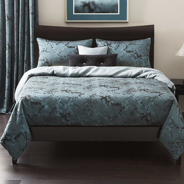 Cherry Blossom Azure Bedding Set