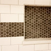 1" Hexagon Basalt Mosaic Tile, 11"x11.5"