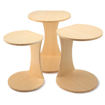 Double O Nesting Tables, Set of 3, Natural