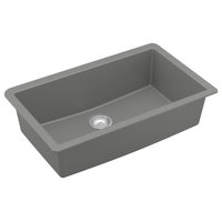 Karran QU-812 Undermount 32.5" Large Single Bowl Quartz Sink Kit, Grey
