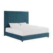 Arabelle Velvet Bed, Sea Blue, Queen