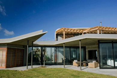 Inspiration for a coastal exterior home remodel in Other