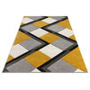 Well Woven Good Vibes Nora Modern Geometric Lines Gold 3'11"x5'3" Area Rug