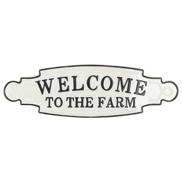 Zimlay Farmhouse Welcome To The Farm Iron Wall Sign 59494