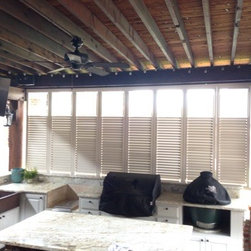 Outdoor Kitchen Operable Louver Shutters - Exterior Shutters