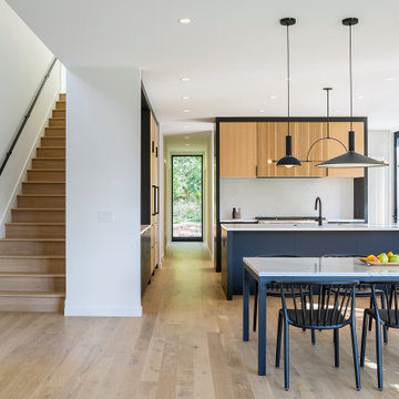 Scandinavian Modern Dining Area and Kitchen