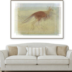 Hopping Kangaroo Artwork - Fine Art Prints