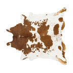 Pergamino Brown And White Cowhide Rug, Extra Extra Large