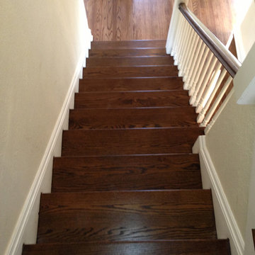 Red Oak Wood Floors with Dark Walnut Stain