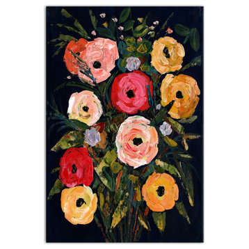 Moody Sunset Florals 24x36 Canvas Wall Art