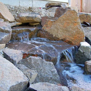 Drilled Fountain Boulder Rocks Pondless waterfeatures