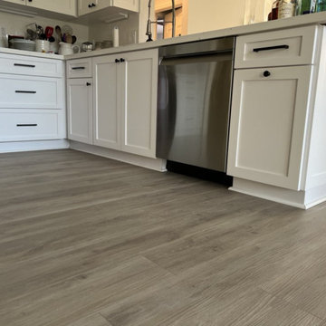 Reflooring at Weston. Vinyl installation
