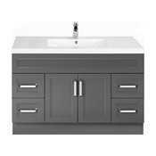 Sundown 48'' Contemporary Vanity 2 Door 4 Drawer With Single Bowl Top by Cutler