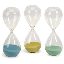 Transitional Home Decor Paroles Large Hourglasses, Set of 3