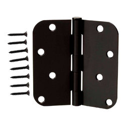 Door Corner - Matte Black Door Hinge 4" With 5/8" Radius Corners - Hinges