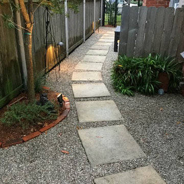 Limestone walkways with stepping stones