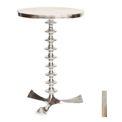 Prima - Birkbeck Accent Table, Antique Brass - Side Tables And End Tables