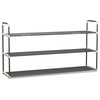 Shoe Rack with 3 Shelves-Three Tier Storage for 18 Pairs by Home-Complete