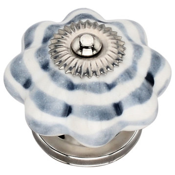 Ceramic knob, 1-4/7'', Decorative knob Grey Melon Drawer Cabinet Knob, 10-Pcs