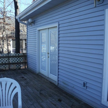 James Hardie Evening Blue Siding W/ Arctic White Hardie Trim | Lake Ozark, MO. (