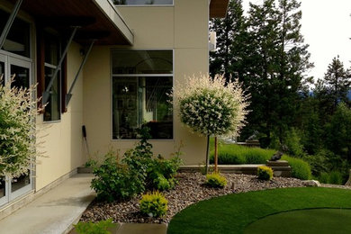 Contemporary exterior home idea in Vancouver